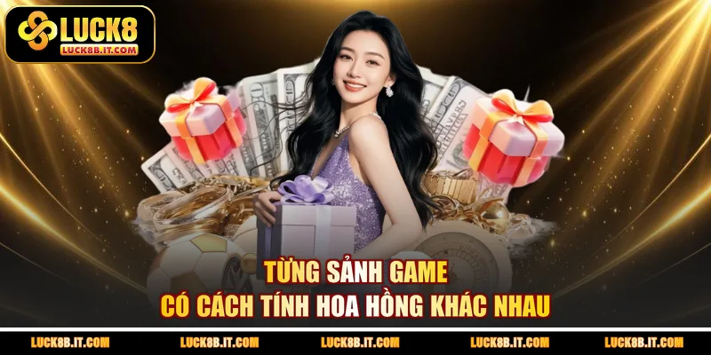 Từng sảnh game có cách tính hoa hồng khác nhau